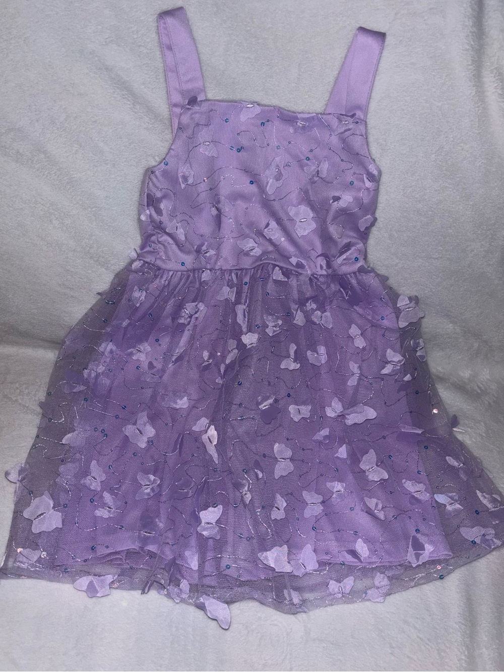 The Children's Place Lavender Purple Floral Tulle Dress